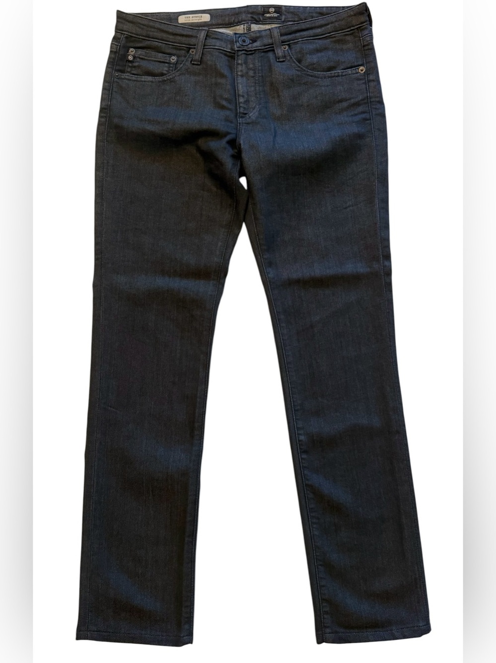 AG Adriano Goldschmied The Stevie Slim Straight Dark Wash Jeans Made in USA 32